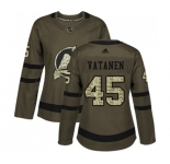 Women New Jersey Devils #45 Sami Vatanen Authentic Green Salute to Service Hockey Jersey