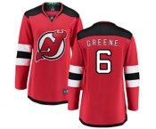 Women New Jersey Devils #6 Andy Greene Fanatics Branded Red Home Breakaway Hockey Jersey