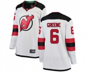Women New Jersey Devils #6 Andy Greene Fanatics Branded White Away Breakaway Hockey Jersey