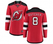 Women New Jersey Devils #8 Will Butcher Fanatics Branded Red Home Breakaway Hockey Jersey