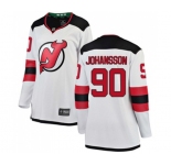 Women New Jersey Devils #90 Marcus Johansson Fanatics Branded White Away Breakaway Hockey Jersey