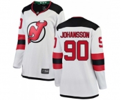 Women New Jersey Devils #90 Marcus Johansson Fanatics Branded White Away Breakaway Hockey Jersey