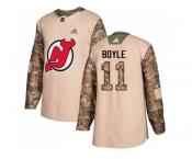Youth Adidas New Jersey Devils #11 Brian Boyle Camo Authentic 2017 Veterans Day Stitched NHL Jersey