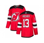 Youth Adidas New Jersey Devils #13 Nico Hischier Red Home Authentic Stitched NHL Jersey