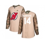 Youth Adidas New Jersey Devils #14 Adam Henrique Camo Authentic 2017 Veterans Day Stitched NHL Jersey