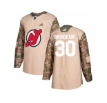 Youth Adidas New Jersey Devils #30 Martin Brodeur Camo Authentic 2017 Veterans Day Stitched NHL Jersey