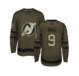 Youth Adidas New Jersey Devils #9 Taylor Hall Green Salute to Service Stitched NHL Jersey