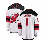 Youth New Jersey Devils #1 Keith Kinkaid Fanatics Branded White Away Breakaway Hockey Jersey