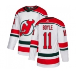 Youth New Jersey Devils #11 Brian Boyle Authentic White Alternate Hockey Jersey