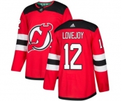 Youth New Jersey Devils #12 Ben Lovejoy Authentic Red Home Hockey Jersey