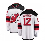 Youth New Jersey Devils #12 Ben Lovejoy Fanatics Branded White Away Breakaway Hockey Jersey