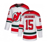 Youth New Jersey Devils #15 Jamie Langenbrunner Authentic White Alternate Hockey Jersey