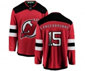 Youth New Jersey Devils #15 Jamie Langenbrunner Fanatics Branded Red Home Breakaway Hockey Jersey