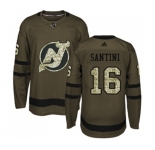 Youth New Jersey Devils #16 Steve Santini Authentic Green Salute to Service Hockey Jersey