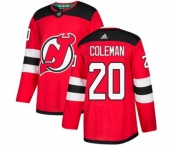 Youth New Jersey Devils #20 Blake Coleman Authentic Red Home Hockey Jersey