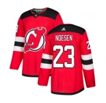 Youth New Jersey Devils #23 Stefan Noesen Authentic Red Home Hockey Jersey