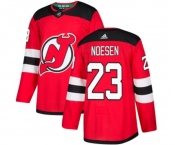 Youth New Jersey Devils #23 Stefan Noesen Authentic Red Home Hockey Jersey