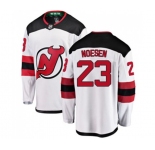 Youth New Jersey Devils #23 Stefan Noesen Fanatics Branded White Away Breakaway Hockey Jersey