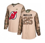Youth New Jersey Devils #25 Mirco Mueller Authentic Camo Veterans Day Practice Hockey Jersey