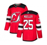 Youth New Jersey Devils #25 Mirco Mueller Authentic Red Home Hockey Jersey