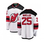 Youth New Jersey Devils #25 Mirco Mueller Fanatics Branded White Away Breakaway Hockey Jersey