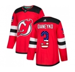 Youth New Jersey Devils #3 Ken Daneyko Authentic Red USA Flag Fashion Hockey Jersey