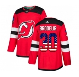 Youth New Jersey Devils #30 Martin Brodeur Authentic Red USA Flag Fashion Hockey Jersey