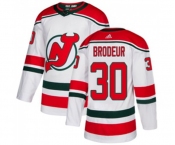 Youth New Jersey Devils #30 Martin Brodeur Authentic White Alternate Hockey Jersey