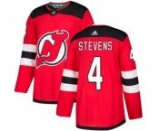 Youth New Jersey Devils #4 Scott Stevens Authentic Red Home Hockey Jersey