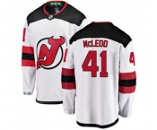 Youth New Jersey Devils #41 Michael McLeod Fanatics Branded White Away Breakaway Hockey Jersey