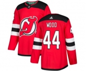 Youth New Jersey Devils #44 Miles Wood Authentic Red Home Hockey Jersey