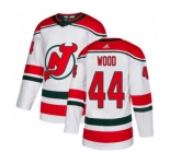 Youth New Jersey Devils #44 Miles Wood Authentic White Alternate Hockey Jersey