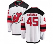 Youth New Jersey Devils #45 Sami Vatanen Fanatics Branded White Away Breakaway Hockey Jersey