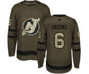 Youth New Jersey Devils #6 Andy Greene Authentic Green Salute to Service Hockey Jersey