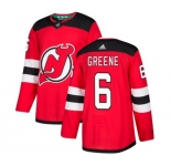 Youth New Jersey Devils #6 Andy Greene Authentic Red Home Hockey Jersey