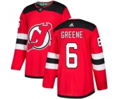 Youth New Jersey Devils #6 Andy Greene Authentic Red Home Hockey Jersey