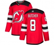 Youth New Jersey Devils #8 Will Butcher Authentic Red Home Hockey Jersey