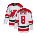 Youth New Jersey Devils #8 Will Butcher Authentic White Alternate Hockey Jersey