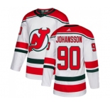 Youth New Jersey Devils #90 Marcus Johansson Authentic White Alternate Hockey Jersey