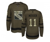 Adidas New York Rangers #11 Mark Messier Green Salute to Service Stitched NHL Jersey