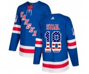 Adidas New York Rangers #18 Marc Staal Authentic Royal Blue USA Flag Fashion NHL Jersey