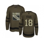 Adidas New York Rangers #18 Marc Staal Green Salute to Service Stitched NHL Jersey