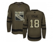 Adidas New York Rangers #18 Marc Staal Green Salute to Service Stitched NHL Jersey