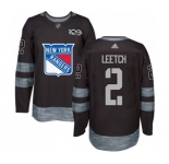 Adidas New York Rangers #2 Brian Leetch Premier Black 1917-2017 100th Anniversary NHL Jersey