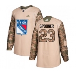 Adidas New York Rangers #23 Ryan Spooner Authentic Camo Veterans Day Practice NHL Jersey