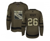 Adidas New York Rangers #26 Jimmy Vesey Green Salute to Service Stitched NHL Jersey