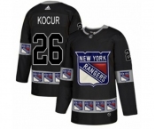 Adidas New York Rangers #26 Joe Kocur Authentic Black Team Logo Fashion NHL Jersey