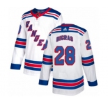 Adidas New York Rangers #28 Chris Bigras Authentic White Away NHL Jersey