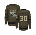 Adidas New York Rangers #30 Henrik Lundqvist Green Salute to Service Stitched NHL Jersey