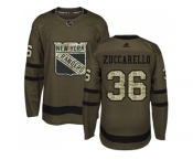 Adidas New York Rangers #36 Mats Zuccarello Green Salute to Service Stitched NHL Jersey